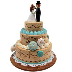 Wedding Cake Music Wooderful Life Box The First Dance Bride Groom Teal White 3